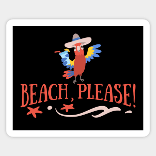 Beach Please Sticker